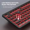imageTECKNET Wired KeyboardSilent USB Keyboard for OfficeSpillResistantSlim FullSize Membrane LayoutPlug and Play for PCLaptopMacRGB