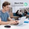 imageTECKNET Wireless Bluetooth MouseRechargeable Silent Dual Mode Bluetooth 52 ampamp USB Laptop Mice with LED Lights  Computer Mouse for LaptopMacBook with Type C Adapterblack