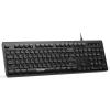 imageTECKNET Wired KeyboardSilent USB Keyboard for OfficeSpillResistantSlim FullSize Membrane LayoutPlug and Play for PCLaptopMacBlack
