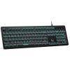 imageTECKNET Wired KeyboardSilent USB Keyboard for OfficeSpillResistantSlim FullSize Membrane LayoutPlug and Play for PCLaptopMacRGB