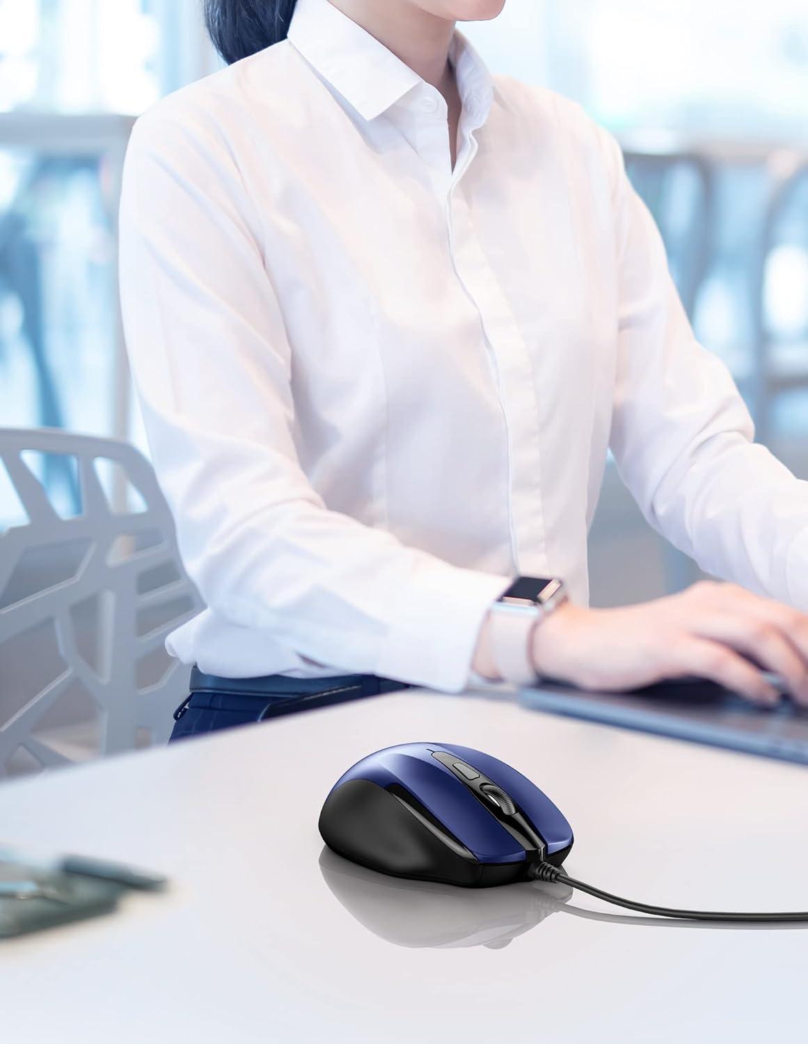 imageTECKNET Bluetooth Wireless Mouse BT5030 ampamp 24G Supports OneClick Switching Between Multiple DevicesSilent Click Compact and Portable Mice Compatible with PCMacWindowsmacOSSky blue