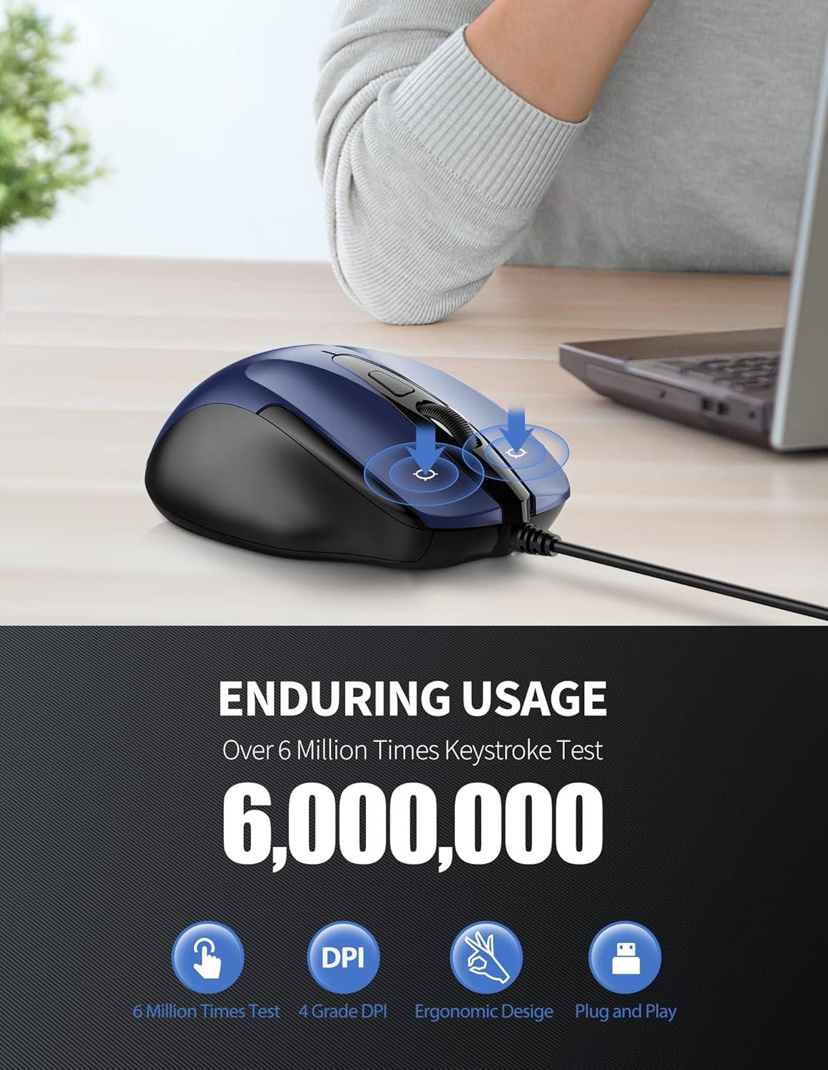 imageTECKNET Bluetooth Wireless Mouse BT5030 ampamp 24G Supports OneClick Switching Between Multiple DevicesSilent Click Compact and Portable Mice Compatible with PCMacWindowsmacOSSky blue