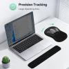 imageTECKNET Ergonomic Mouse Pad with Wrist RestKeyboard Pad and Mousepad with Wrist SupportMassage Design Effectively Relieves Carpal Tunnel Syndrome Suitable for Computers and LaptopsBlack2 in 1