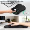imageTECKNET Ergonomic Mouse Pad with Wrist RestKeyboard Pad and Mousepad with Wrist SupportMassage Design Effectively Relieves Carpal Tunnel Syndrome Suitable for Computers and LaptopsBlack2 in 1