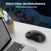 imageTECKNET Bluetooth Mouse  USB  BT50  BT30  Rechargeable Mouse FullSize Silent Click 6Level 4800 DPI Wireless Mice 3Device Switching for Laptop Computer iPad MacBookBlack