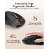 imageTECKNET Bluetooth Mouse  USB  BT50  BT30  Rechargeable Mouse FullSize Silent Click 6Level 4800 DPI Wireless Mice 3Device Switching for Laptop Computer iPad MacBookCharcoal