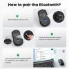 imageTECKNET Bluetooth Mouse  USB  BT50  BT30  Rechargeable Mouse FullSize Silent Click 6Level 4800 DPI Wireless Mice 3Device Switching for Laptop Computer iPad MacBookBlack