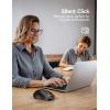 imageTECKNET Bluetooth Mouse  USB  BT50  BT30  Rechargeable Mouse FullSize Silent Click 6Level 4800 DPI Wireless Mice 3Device Switching for Laptop Computer iPad MacBookCharcoal