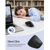 imageTECKNET Ergonomic Mouse Wireless Vertical Mouse 4800 DPI Rechargeable Bluetooth Mice for Carpal Tunnel Right Hand 3Device Connectivity for Laptop PC MacBook BlackBlack