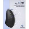 imageTECKNET Ergonomic Mouse Wireless Vertical Mouse 4800 DPI Rechargeable Bluetooth Mice for Carpal Tunnel Right Hand 3Device Connectivity for Laptop PC MacBook BlackBlack