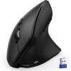 imageTECKNET Ergonomic Mouse Wireless Vertical Mouse 4800 DPI Rechargeable Bluetooth Mice for Carpal Tunnel Right Hand 3Device Connectivity for Laptop PC MacBook BlackBlack