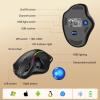 imageTECKNET Pro Wireless Trackball Mouse Bluetooth Mouse with Ergonomic Thumb Control USBC Rechargeable RGB Light Mice with Adjustable DPI 3Device Connectivity BT or 24Gfor PCMacLaptop  BlackBlack