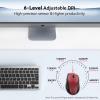 imageTECKNET Pro Wireless Trackball Mouse Bluetooth Mouse with Ergonomic Thumb Control USBC Rechargeable RGB Light Mice with Adjustable DPI 3Device Connectivity BT or 24Gfor PCMacLaptop  BlackRed