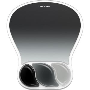 imageTECKNET Gel Mouse Pad with Wrist Rest Ergonomic Mouse Pad with Gel Wrist Support for Relieve Wrist Pain Comfortably  NonSlip Base ampamp Waterproof Surface for Office ampamp Home  BlackGrey