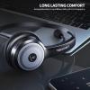 imageTECKNET Wireless Headset for Work 40Hrs Worktime AI Noise Cancelling Computer Headphones with Charging Base Bluetooth Headset with Mic ampamp USB Dongle for PCLaptopCall CenterUpgraded