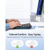 image:imageTECKNET Bluetooth Wireless Rechargeable Keyboard Multi Device Free Switching BT5024GWired Quiet Typing UltraSlim Full Size with Numpad for MacWindowsAndroidDesktopPC Stable Connection