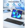 image:imageTECKNET Bluetooth Wireless Rechargeable Keyboard Multi Device Free Switching BT5024GWired Quiet Typing UltraSlim Full Size with Numpad for MacWindowsAndroidDesktopPC Stable Connection