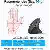 image:imageTECKNET Ergonomic Mouse Wireless Bluetooth Vertical Mouse 4800 DPI Optical Tracking 6 Adjustable DPI Quiet Clicks 24GHz with USB A Receiver 12 Months Battery 6 Buttons Wide CompatibilityLight Gray