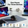 image:imageTECKNET Ergonomic Mouse Wireless Bluetooth Vertical Mouse 4800 DPI Optical Tracking 6 Adjustable DPI Quiet Clicks 24GHz with USB A Receiver 12 Months Battery 6 Buttons Wide CompatibilityBlack