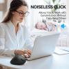 image:imageTECKNET Ergonomic Mouse Wireless Bluetooth Vertical Mouse 4800 DPI Optical Tracking 6 Adjustable DPI Quiet Clicks 24GHz with USB A Receiver 12 Months Battery 6 Buttons Wide CompatibilityBlack