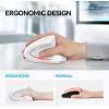 image:imageTECKNET Ergonomic Mouse Wireless Bluetooth Vertical Mouse 4800 DPI Optical Tracking 6 Adjustable DPI Quiet Clicks 24GHz with USB A Receiver 12 Months Battery 6 Buttons Wide CompatibilityWhite