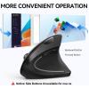 image:imageTECKNET Ergonomic Mouse Wireless Bluetooth Vertical Mouse 4800 DPI Optical Tracking 6 Adjustable DPI Quiet Clicks 24GHz with USB A Receiver 12 Months Battery 6 Buttons Wide CompatibilityBlack