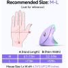image:imageTECKNET Ergonomic Mouse Wireless Bluetooth Vertical Mouse 4800 DPI Optical Tracking 6 Adjustable DPI Quiet Clicks 24GHz with USB A Receiver 12 Months Battery 6 Buttons Wide CompatibilityPurpleGreen