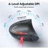 image:imageTECKNET Ergonomic Mouse Wireless Bluetooth Vertical Mouse 4800 DPI Optical Tracking 6 Adjustable DPI Quiet Clicks 24GHz with USB A Receiver 12 Months Battery 6 Buttons Wide CompatibilityLight Gray