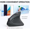 image:imageTECKNET Ergonomic Mouse Wireless Bluetooth Vertical Mouse 4800 DPI Optical Tracking 6 Adjustable DPI Quiet Clicks 24GHz with USB A Receiver 12 Months Battery 6 Buttons Wide CompatibilityLight Gray