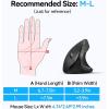 image:imageTECKNET Ergonomic Mouse Wireless Bluetooth Vertical Mouse 4800 DPI Optical Tracking 6 Adjustable DPI Quiet Clicks 24GHz with USB A Receiver 12 Months Battery 6 Buttons Wide CompatibilityBlack