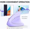 image:imageTECKNET Ergonomic Mouse Wireless Bluetooth Vertical Mouse 4800 DPI Optical Tracking 6 Adjustable DPI Quiet Clicks 24GHz with USB A Receiver 12 Months Battery 6 Buttons Wide CompatibilityPurple