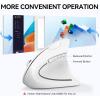 image:imageTECKNET Ergonomic Mouse Wireless Bluetooth Vertical Mouse 4800 DPI Optical Tracking 6 Adjustable DPI Quiet Clicks 24GHz with USB A Receiver 12 Months Battery 6 Buttons Wide CompatibilityWhite