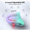image:imageTECKNET Ergonomic Mouse Wireless Bluetooth Vertical Mouse 4800 DPI Optical Tracking 6 Adjustable DPI Quiet Clicks 24GHz with USB A Receiver 12 Months Battery 6 Buttons Wide CompatibilityPurpleGreen