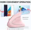 image:imageTECKNET Ergonomic Mouse Wireless Bluetooth Vertical Mouse 4800 DPI Optical Tracking 6 Adjustable DPI Quiet Clicks 24GHz with USB A Receiver 12 Months Battery 6 Buttons Wide CompatibilityPink
