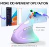 image:imageTECKNET Ergonomic Mouse Wireless Bluetooth Vertical Mouse 4800 DPI Optical Tracking 6 Adjustable DPI Quiet Clicks 24GHz with USB A Receiver 12 Months Battery 6 Buttons Wide CompatibilityPurpleGreen