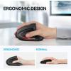 image:imageTECKNET Ergonomic Mouse Wireless Bluetooth Vertical Mouse 4800 DPI Optical Tracking 6 Adjustable DPI Quiet Clicks 24GHz with USB A Receiver 12 Months Battery 6 Buttons Wide CompatibilityBlack