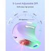 image:imageTECKNET Ergonomic Mouse Wireless Rechargeable Mouse Silent for Carpal Tunnel Right Hand 24GHz USB Vertical Mouse Wireless for Laptop 5 Adjustable 4800 DPI Computer MacBook DesktopGreen and Purple