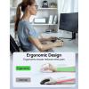 image:imageTECKNET Ergonomic Mouse Wireless Rechargeable Mouse Silent for Carpal Tunnel Right Hand 24GHz USB Vertical Mouse Wireless for Laptop 5 Adjustable 4800 DPI Computer MacBook DesktopLight White