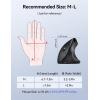 image:imageTECKNET Ergonomic Mouse Wireless Rechargeable Mouse Silent for Carpal Tunnel Right Hand 24GHz USB Vertical Mouse Wireless for Laptop 5 Adjustable 4800 DPI Computer MacBook DesktopBlack