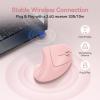 image:imageTECKNET Ergonomic Mouse Wireless Rechargeable Mouse Silent for Carpal Tunnel Right Hand 24GHz USB Vertical Mouse Wireless for Laptop 5 Adjustable 4800 DPI Computer MacBook DesktopPink