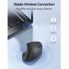 image:imageTECKNET Ergonomic Mouse Wireless Rechargeable Mouse Silent for Carpal Tunnel Right Hand 24GHz USB Vertical Mouse Wireless for Laptop 5 Adjustable 4800 DPI Computer MacBook DesktopLight Gray