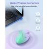 image:imageTECKNET Ergonomic Mouse Wireless Rechargeable Mouse Silent for Carpal Tunnel Right Hand 24GHz USB Vertical Mouse Wireless for Laptop 5 Adjustable 4800 DPI Computer MacBook DesktopGreen and Purple