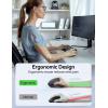 image:imageTECKNET Ergonomic Mouse Wireless Rechargeable Mouse Silent for Carpal Tunnel Right Hand 24GHz USB Vertical Mouse Wireless for Laptop 5 Adjustable 4800 DPI Computer MacBook DesktopLight Gray