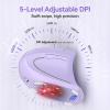 image:imageTECKNET Ergonomic Mouse Wireless Rechargeable Mouse Silent for Carpal Tunnel Right Hand 24GHz USB Vertical Mouse Wireless for Laptop 5 Adjustable 4800 DPI Computer MacBook DesktopPurple