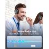 image:imageTECKNET Wireless Headset with Mic for Work V60 Bluetooth Headset with AI NoiseCancelling Microphone amp USBA Dongle 50H Playtime amp Mute OnEar Headphones for PC Laptop Phone Office amp TruckerBlack