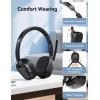 image:imageTECKNET Wireless Headset with Mic for Work V60 Bluetooth Headset with AI NoiseCancelling Microphone amp USBA Dongle 50H Playtime amp Mute OnEar Headphones for PC Laptop Phone Office amp TruckerBlack