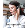 image:imageTECKNET Wireless Headset with Mic for Work V60 Bluetooth Headset with AI NoiseCancelling Microphone amp USBA Dongle 50H Playtime amp Mute OnEar Headphones for PC Laptop Phone Office amp TruckerBlack