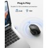 image:imageTECKNET Wireless Mouse 24GHz Computer Mouse 3 Adjustable DPI Silent Mouse with USB A Receiver 3 Buttons 24 Months Battery Life Ergonomic Wireless Mouse for Laptop PC Mac DesktopBlueBlack