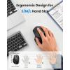 image:imageTECKNET Wireless Mouse 24GHz Computer Mouse 3 Adjustable DPI Silent Mouse with USB A Receiver 3 Buttons 24 Months Battery Life Ergonomic Wireless Mouse for Laptop PC Mac DesktopBlueBlack
