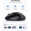 image:imageTECKNET Wireless Mouse 24GHz Computer Mouse 3 Adjustable DPI Silent Mouse with USB A Receiver 3 Buttons 24 Months Battery Life Ergonomic Wireless Mouse for Laptop PC Mac DesktopBlueGrey